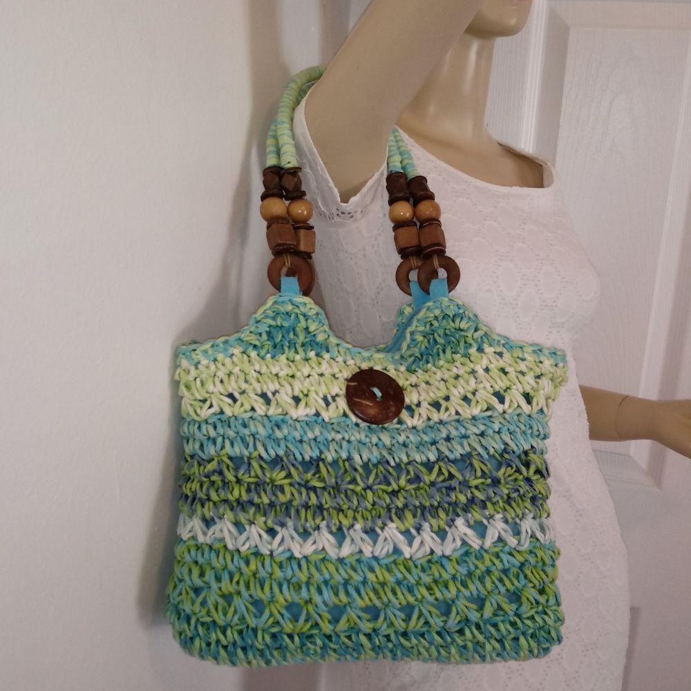 Cappelli Straworld Straw&Wood Bead Bag - Picture 5 of 6